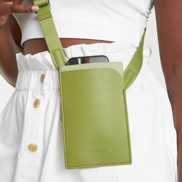 Everlane Handbags - NWT The Cactus Leather Mini Sling Bag Everlane Phone Bag Green Vegan purse